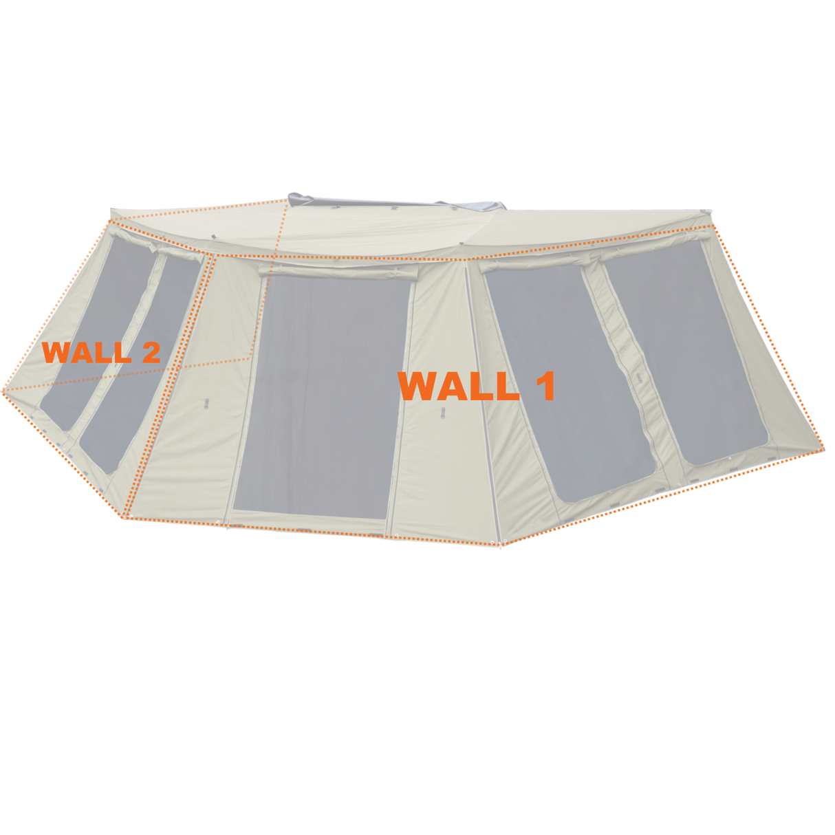 CO-Peregrine 270 Left Deluxe Wall Set (W1+W2 Fits 5 Arm Awnings)