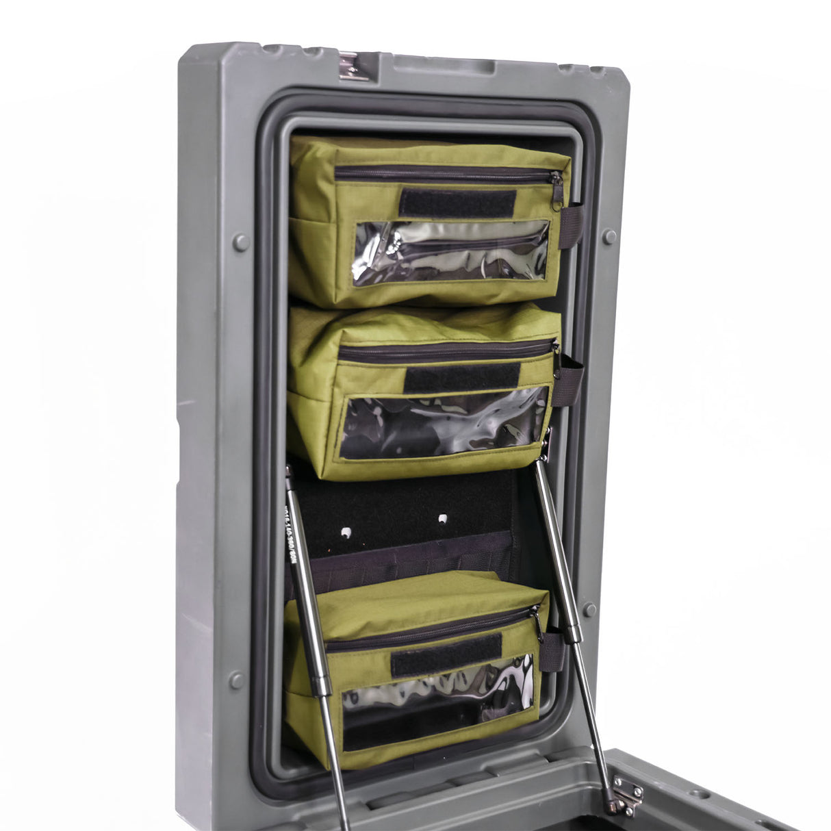 Up-Cycled 90L Organizing Kit Panel + Three Pouches (Fits 90L Lid)