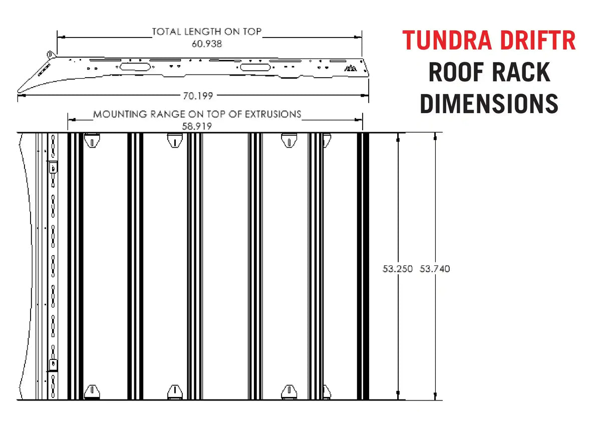 DRIFTR Toyota Tundra Roof Rack (2022-2026)