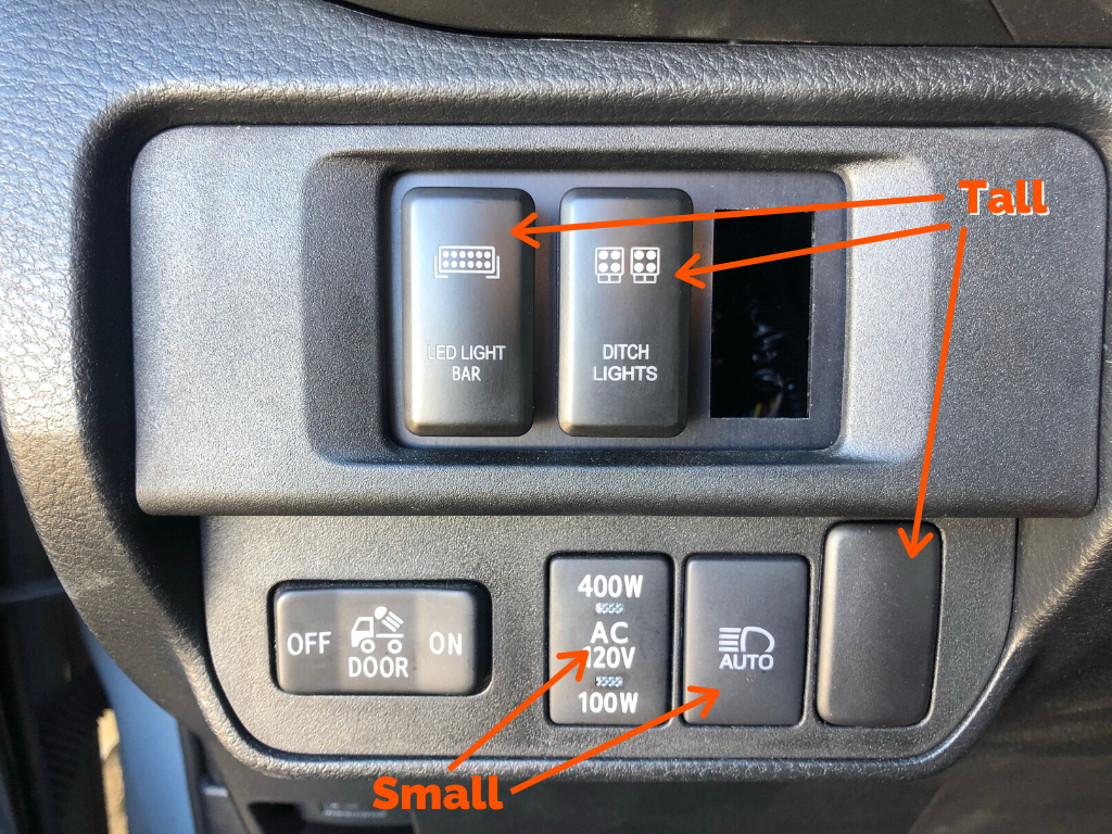 Tall Style Toyota OEM Style "FOG LIGHTS" Switch