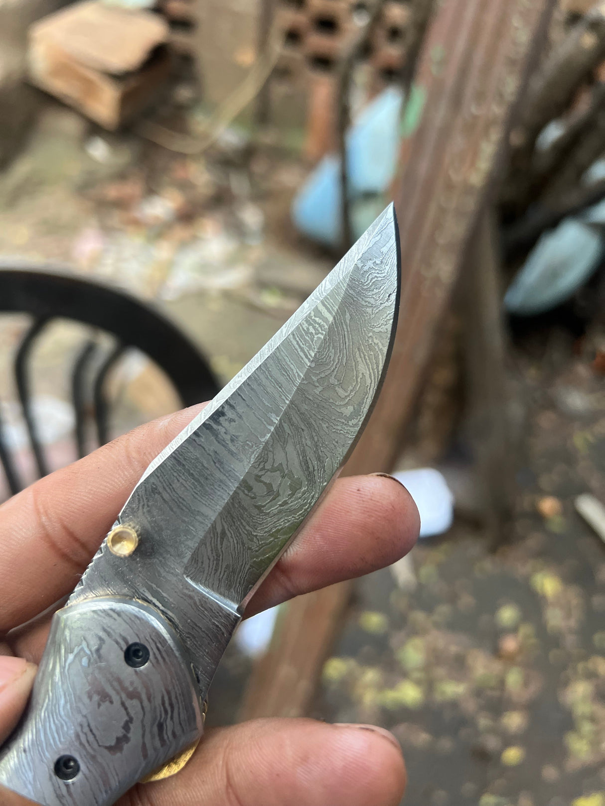 Rosewood Trail Folder Knife 6" Handmade Rosewood Handle EDC Folder