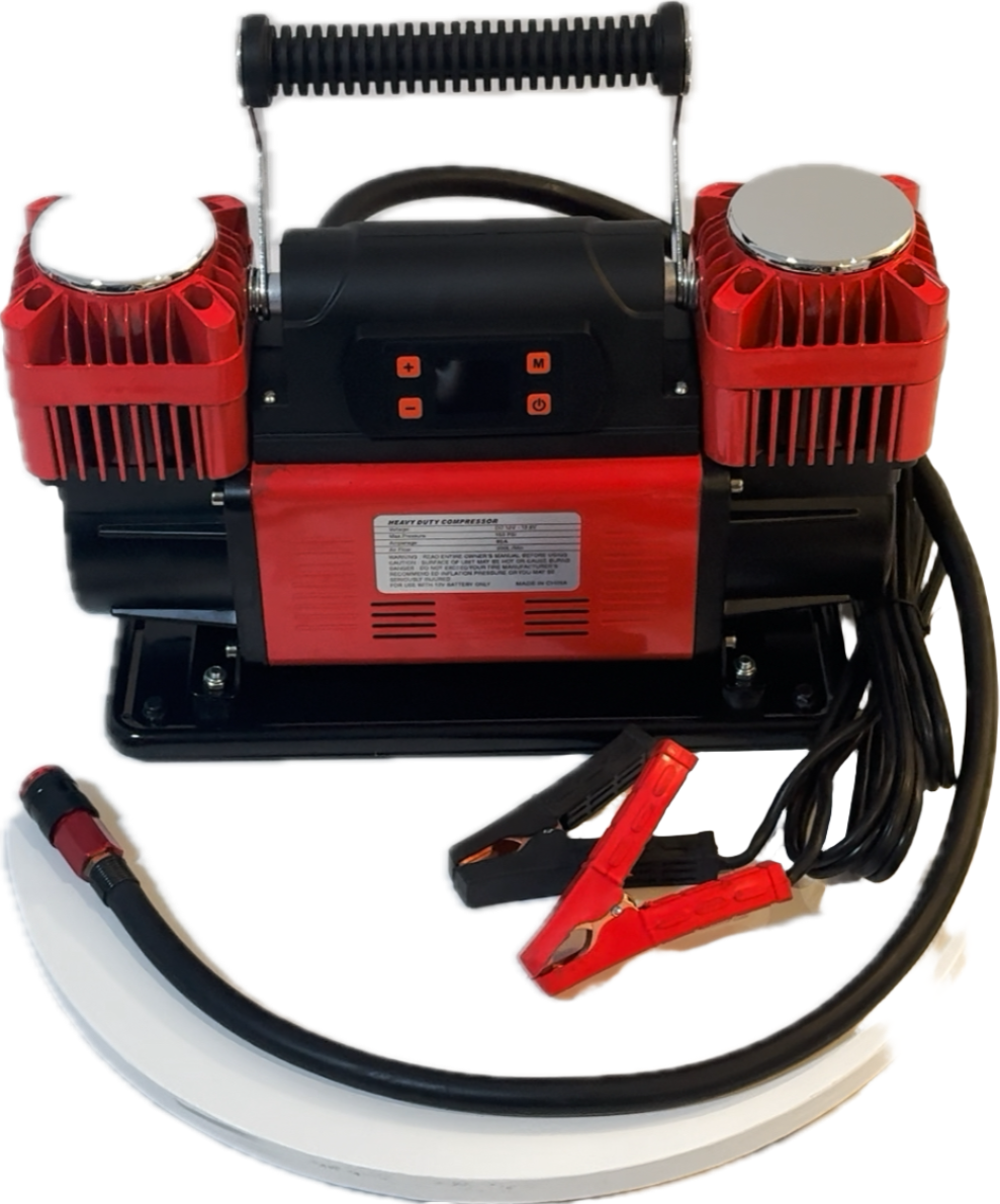$350-$385 Digital Combo Pac 300LPM 12V Twin Cylinder Heavy Duty Offroad, Overland Air Compressor