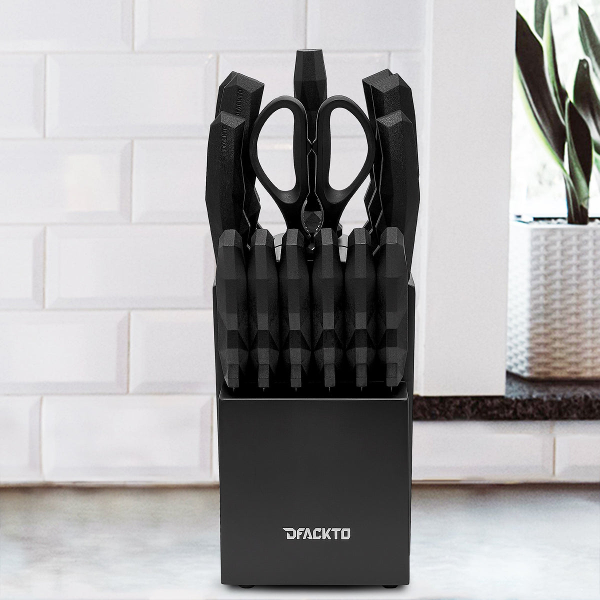 Boulder Series 15 Piece Cutlery Set // Black