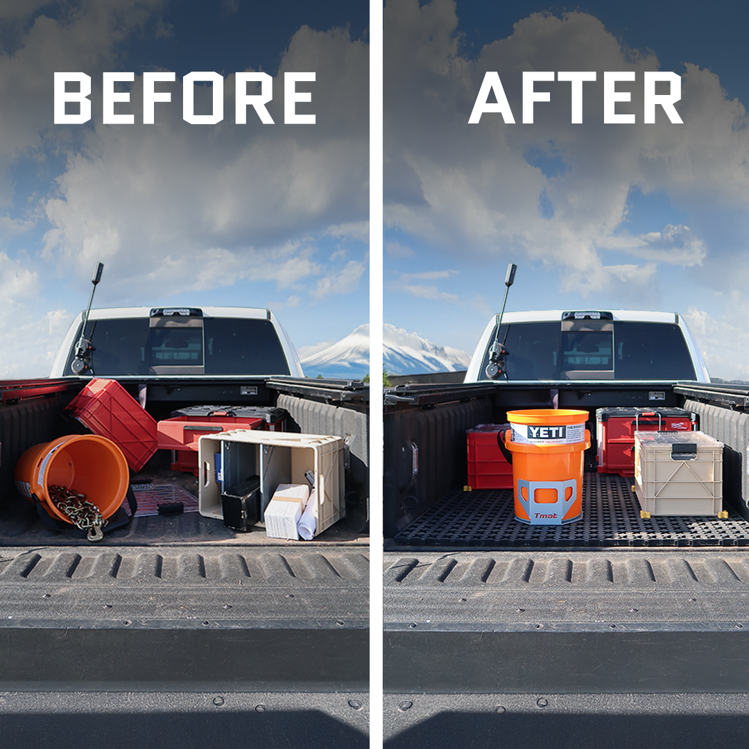 Tmat Truck Bed Organizer Slide Out Mat | Universal Fit for Long Beds 8' to 8'2"