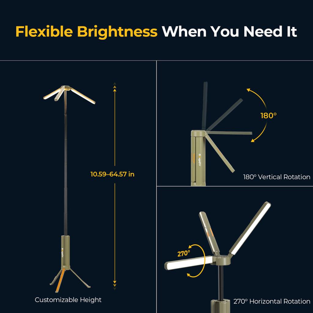 Bouge RV Telescoping Light- Black