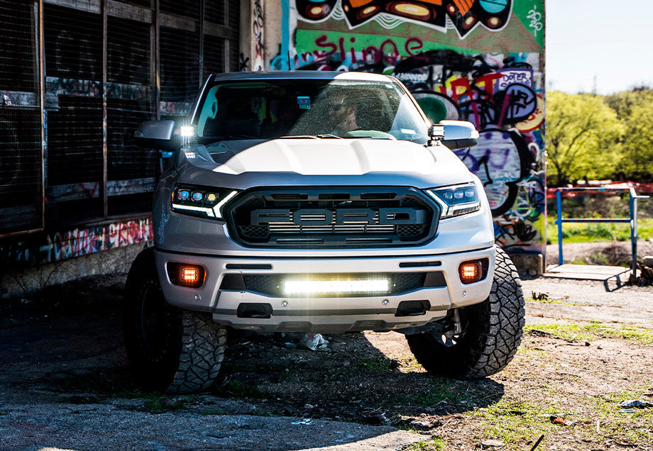 22" Bumper Hidden LED Light Bar Brackets Kit For 2019-2022 Ford Ranger