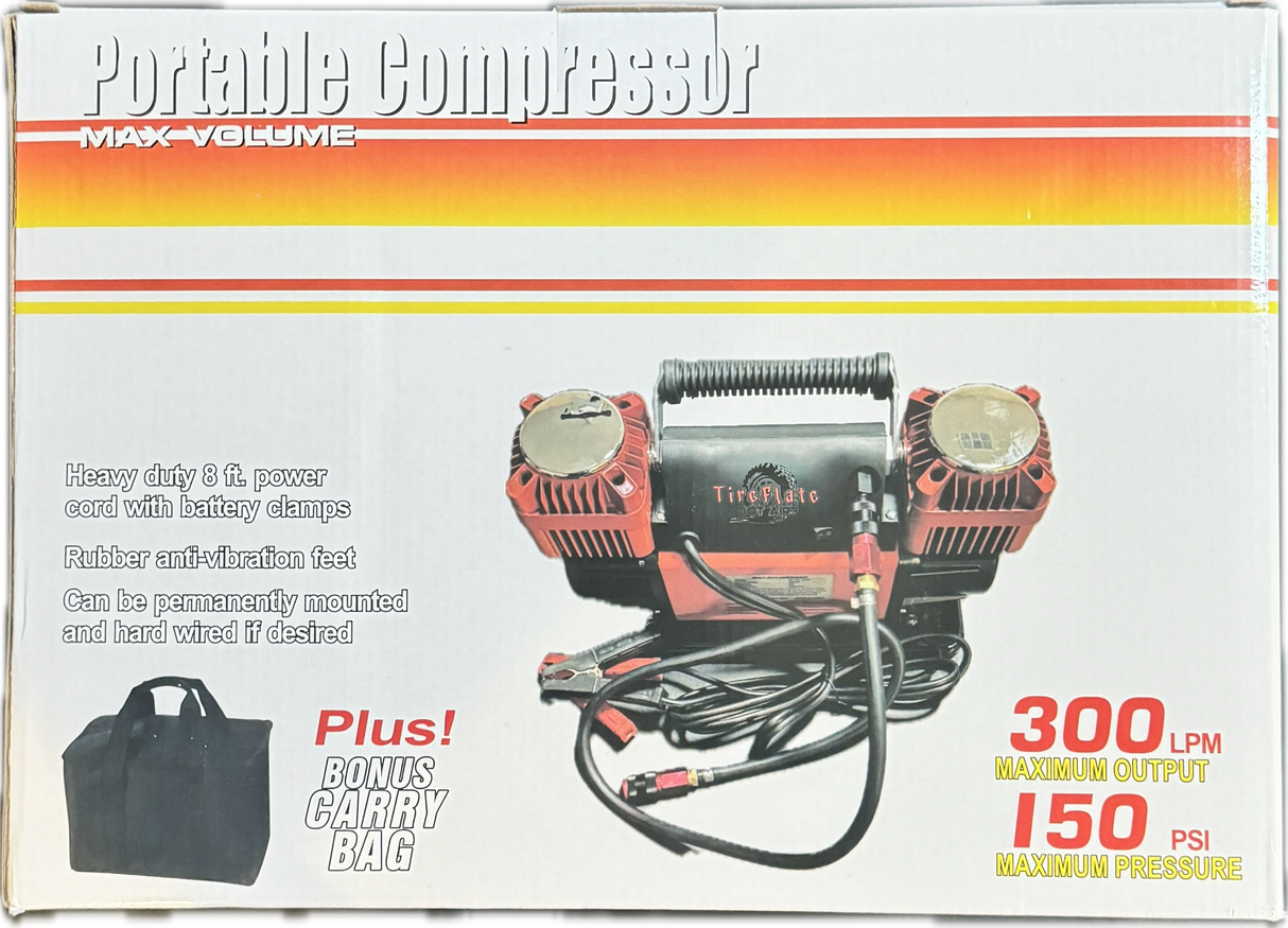 $220 Digital 300LPM 12V Twin Cylinder Offroad, Overland Air Compressor