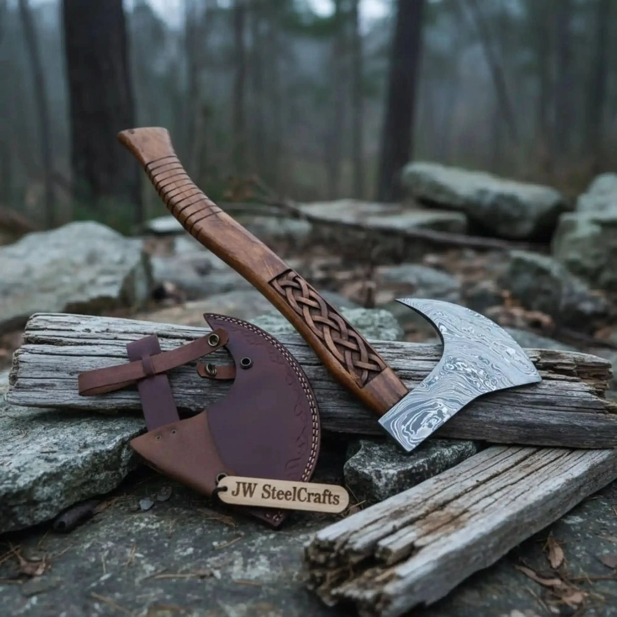 Handmade Damascus Steel Tomahawk Axe