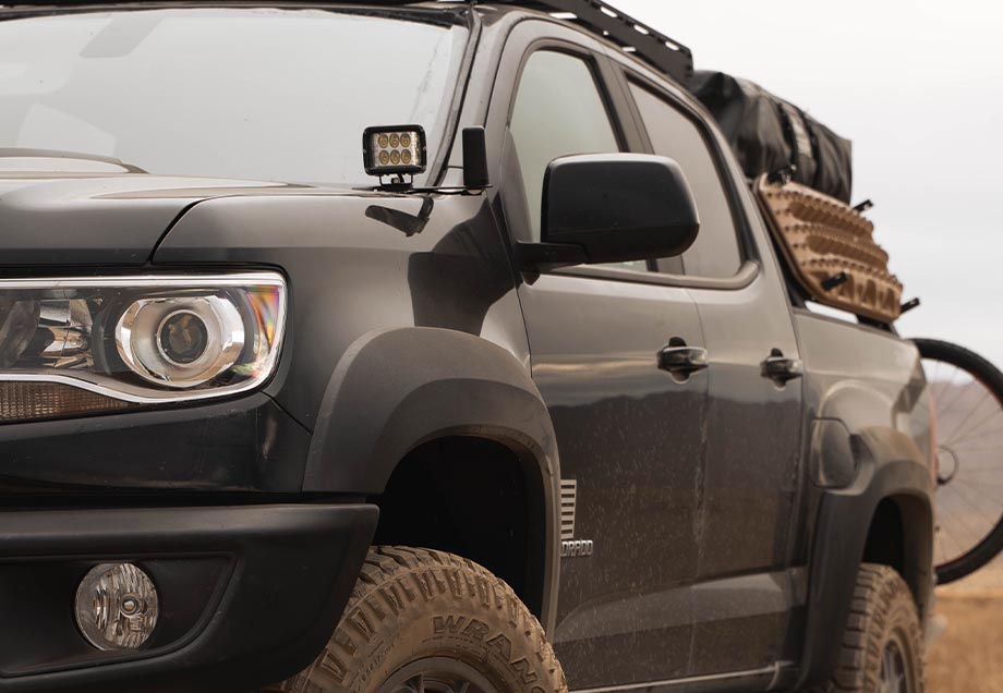Low Profile Ditch Light Brackets Kit For 2015-2022 Chevy Colorado/Canyon
