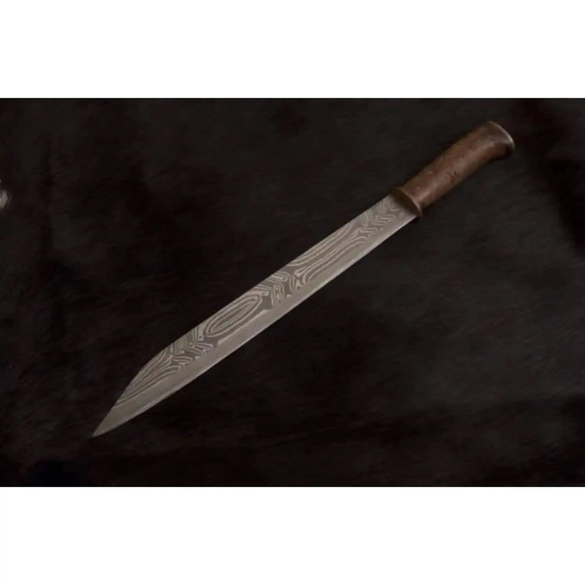 Handmade Ragnar's Seax Knife Damascus Steel Blade 16 Inch Fixed Blade