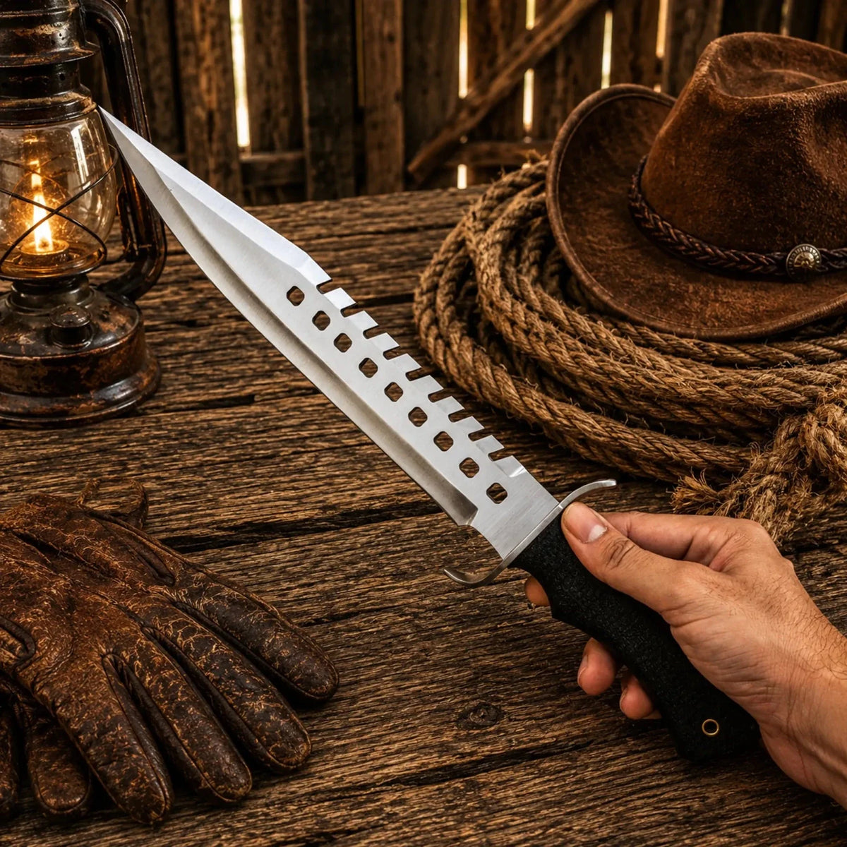 Walking Dead Negan Bowie Knife β Stainless Steel With Sheath