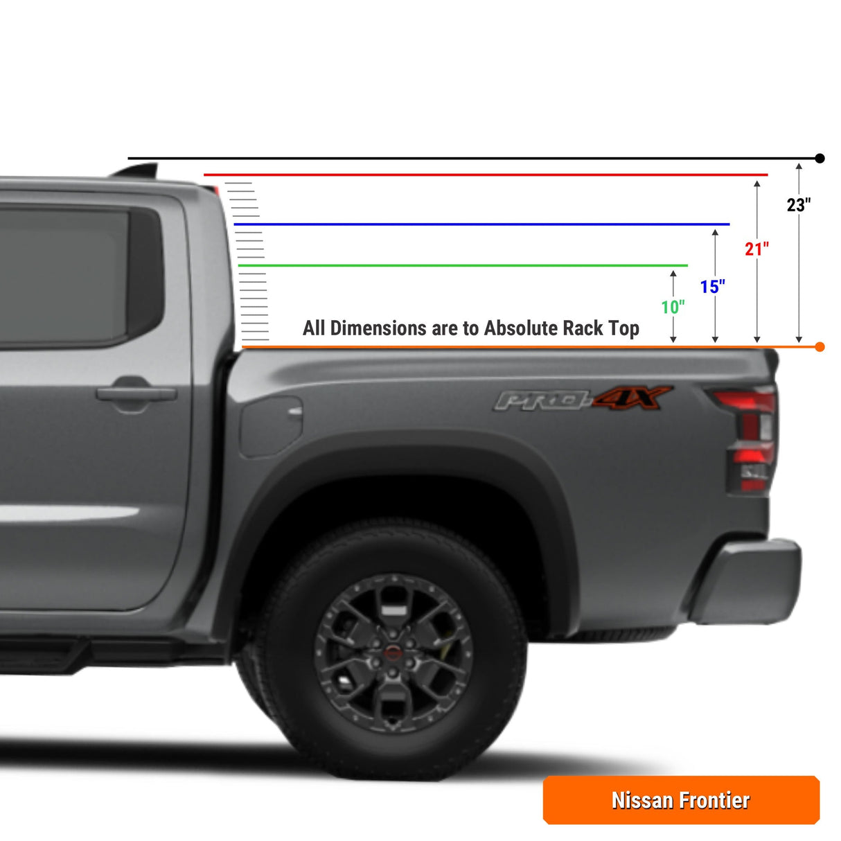 Nissan Frontier Bed Rack for Retrax XR Covers | XTR1