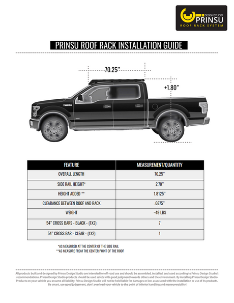 Ford Raptor / F150 Prinsu Roof Rack 2015-2020