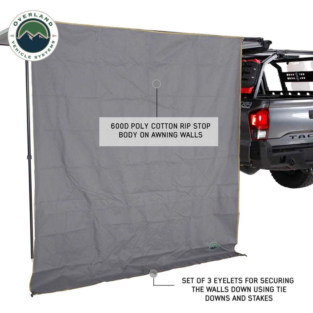 Overland Vehicle Systems Nomadic 6.5 inch Awning Shade Wall Overland Vehicle Systems