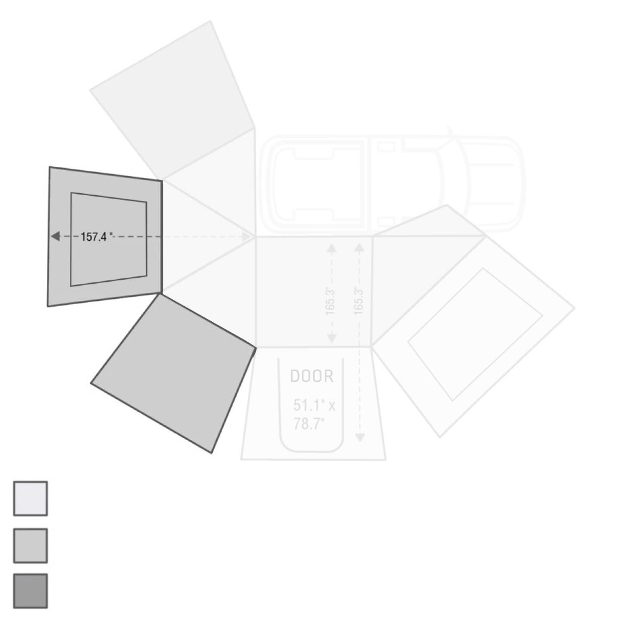 Nomadic Awning 270 Awning Side Wall - Shop Now Overland Vehicle Systems