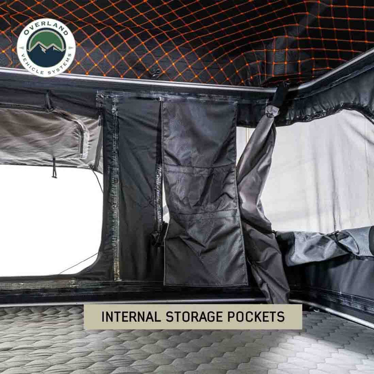 HD Bundu 3 - Hard Shell Pop Up Roof Top Tent, 3 Person, Grey Body and Black Rainfly Overland Vehicle Systems