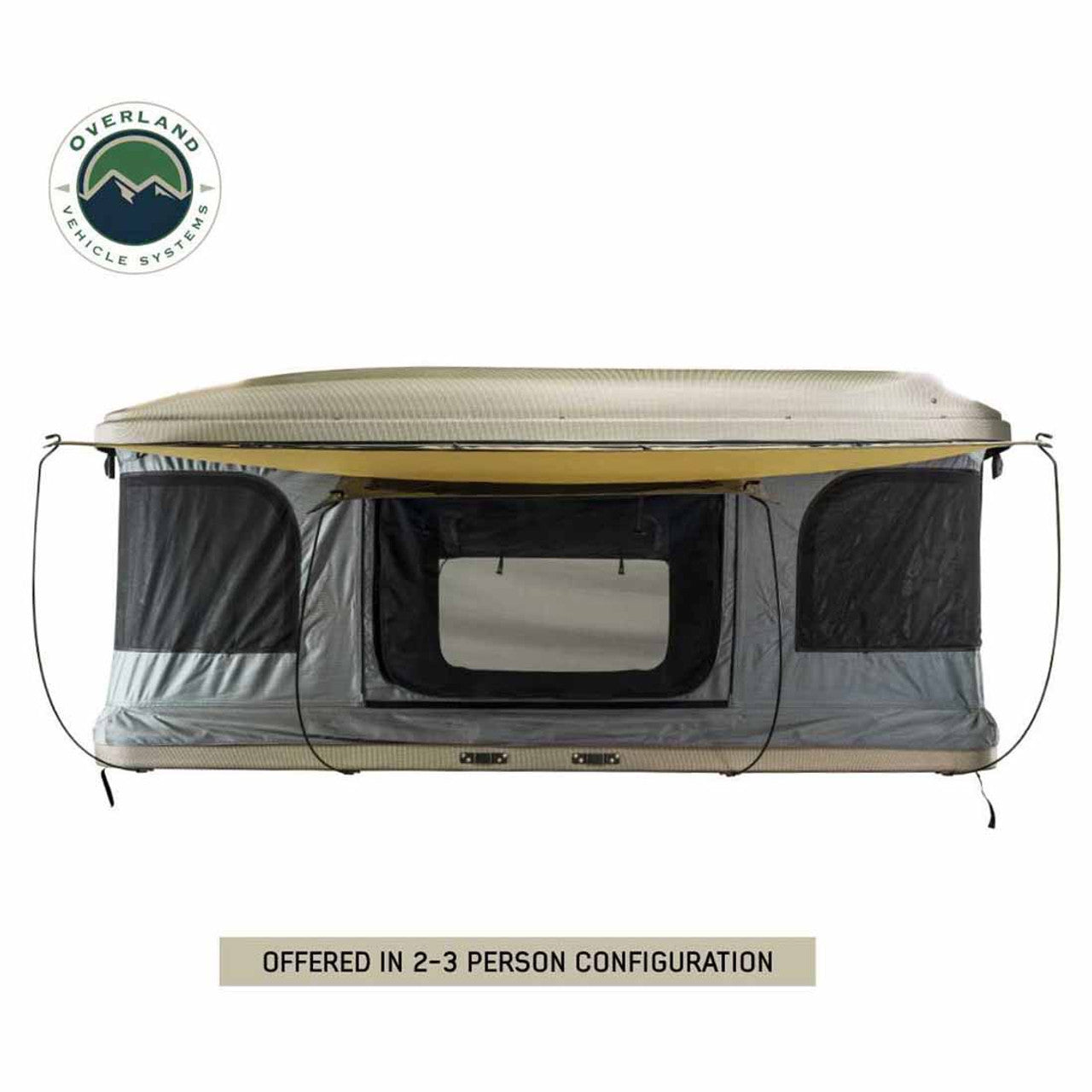 HD Bundu 3 - Hard Shell Pop Up Roof Top Tent, 3 Person, Grey Body and Black Rainfly Overland Vehicle Systems