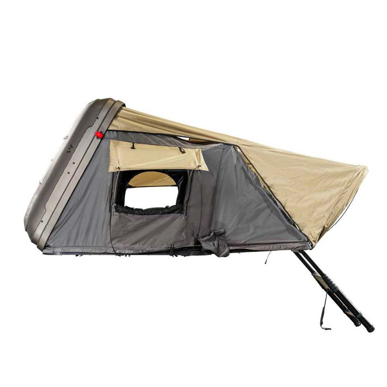 HD Bundu 4 - Hard Shell Roof Top Tent, 4 Person, Grey Body and Black Rainfly Overland Vehicle Systems