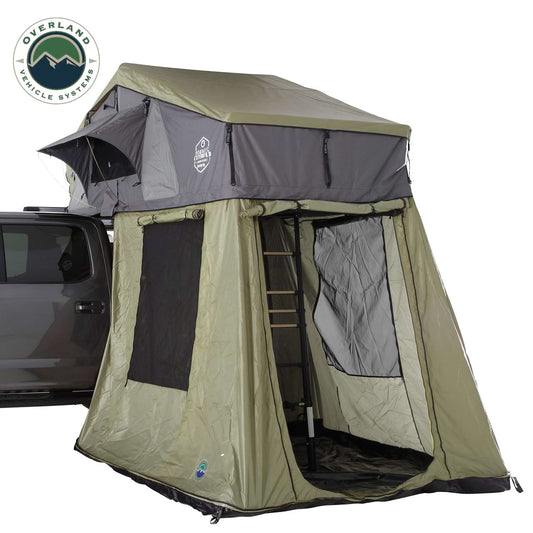 Nomadic 4 Roof Top Tent Annex Green Base With Black Floor and Travel Cover Overland Vehicle Systems