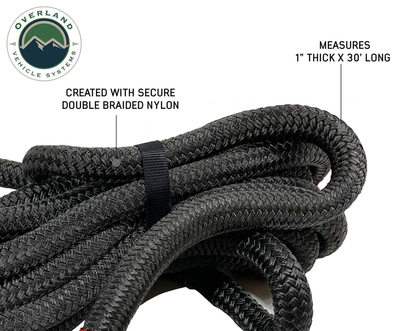 Brute Kinetic Rope Recovery Strap 1 x 30 Foot 30 Percent Stretch Overland Vehicle Systems