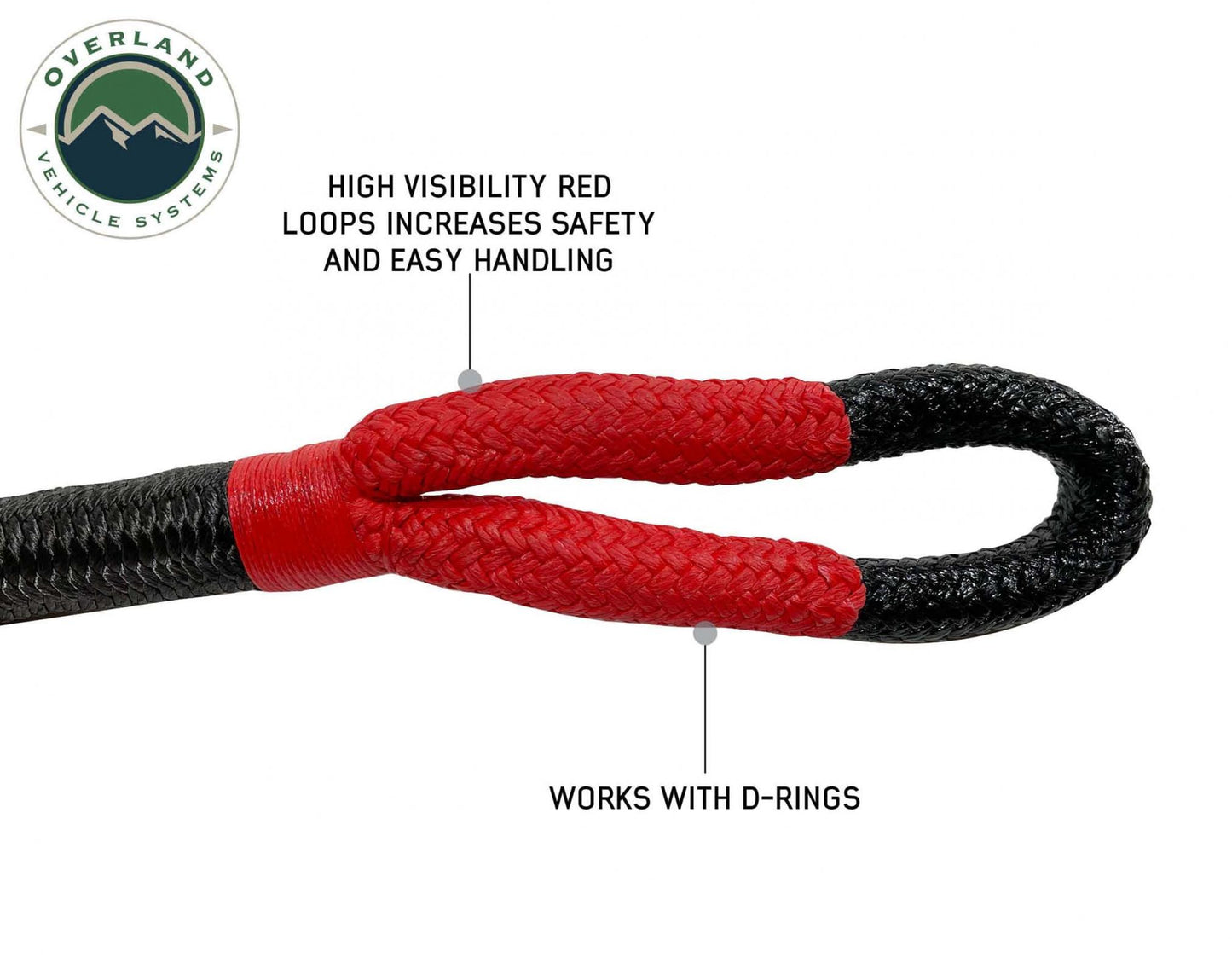 Brute Kinetic Rope Recovery Strap 1 x 30 Foot 30 Percent Stretch Overland Vehicle Systems