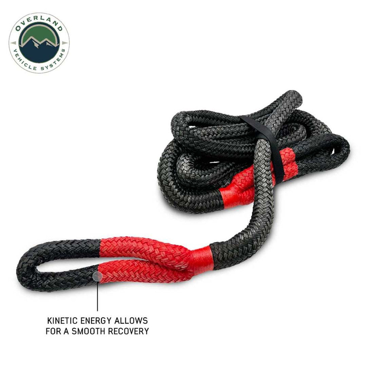 Brute Kinetic Recovery Rope 5/8 Inch x 20 Foot With Storage Bag Overland Vehicle Systems