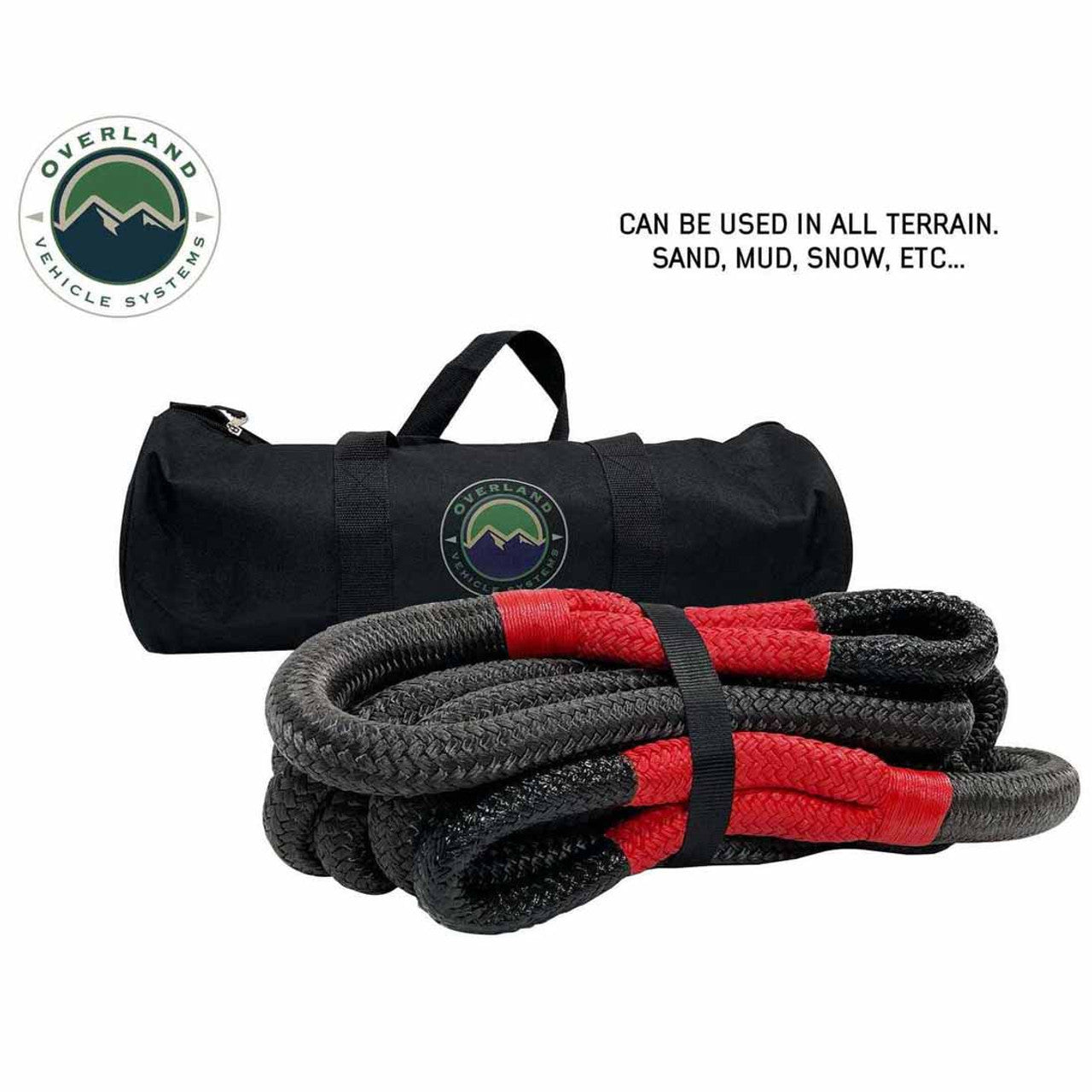 Brute Kinetic Recovery Rope 5/8 Inch x 20 Foot With Storage Bag Overland Vehicle Systems