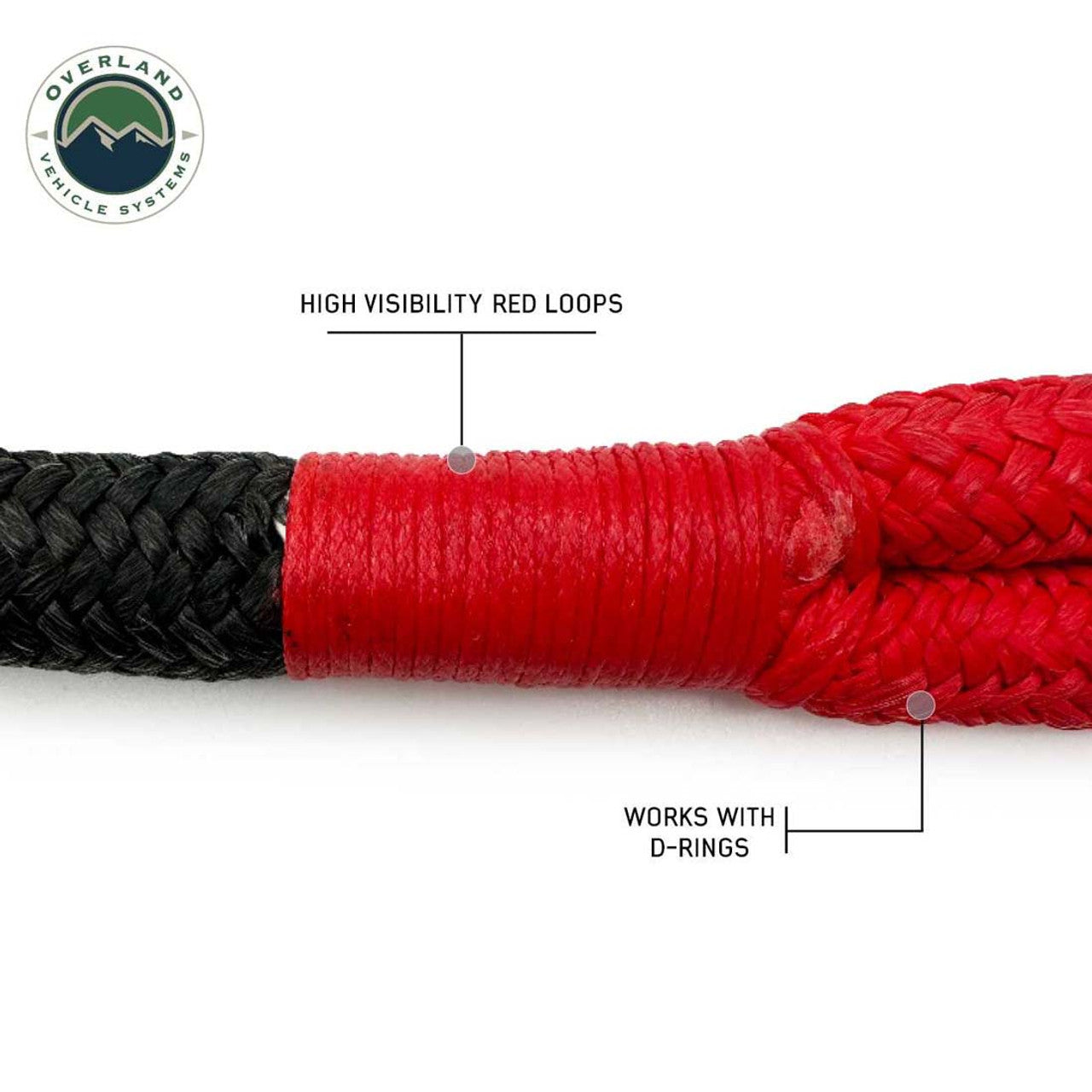 Brute Kinetic Recovery Rope 7/8 Inch x 20 Foot With Storage Bag Overland Vehicle Systems