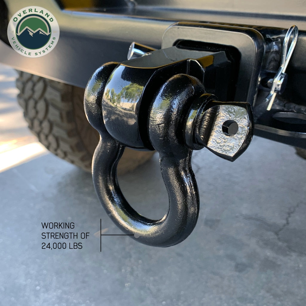 Receiver Hitch D-Ring Receiver Mount Recovery Shackle Overland Vehicle Systems