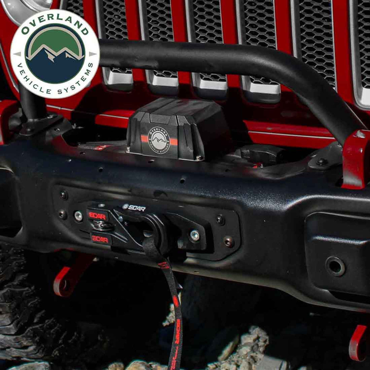 SCAR 12P - 12,000 lb. Winch With Synthetic Rope and Wireless Remote Overland Vehicle Systems