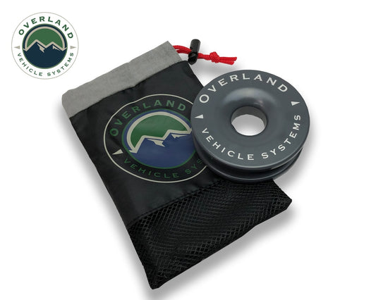 Recovery Ring 4.00 Inch 41,000 LBS Gray With Storage Bag Universal Overland Vehicle Systems