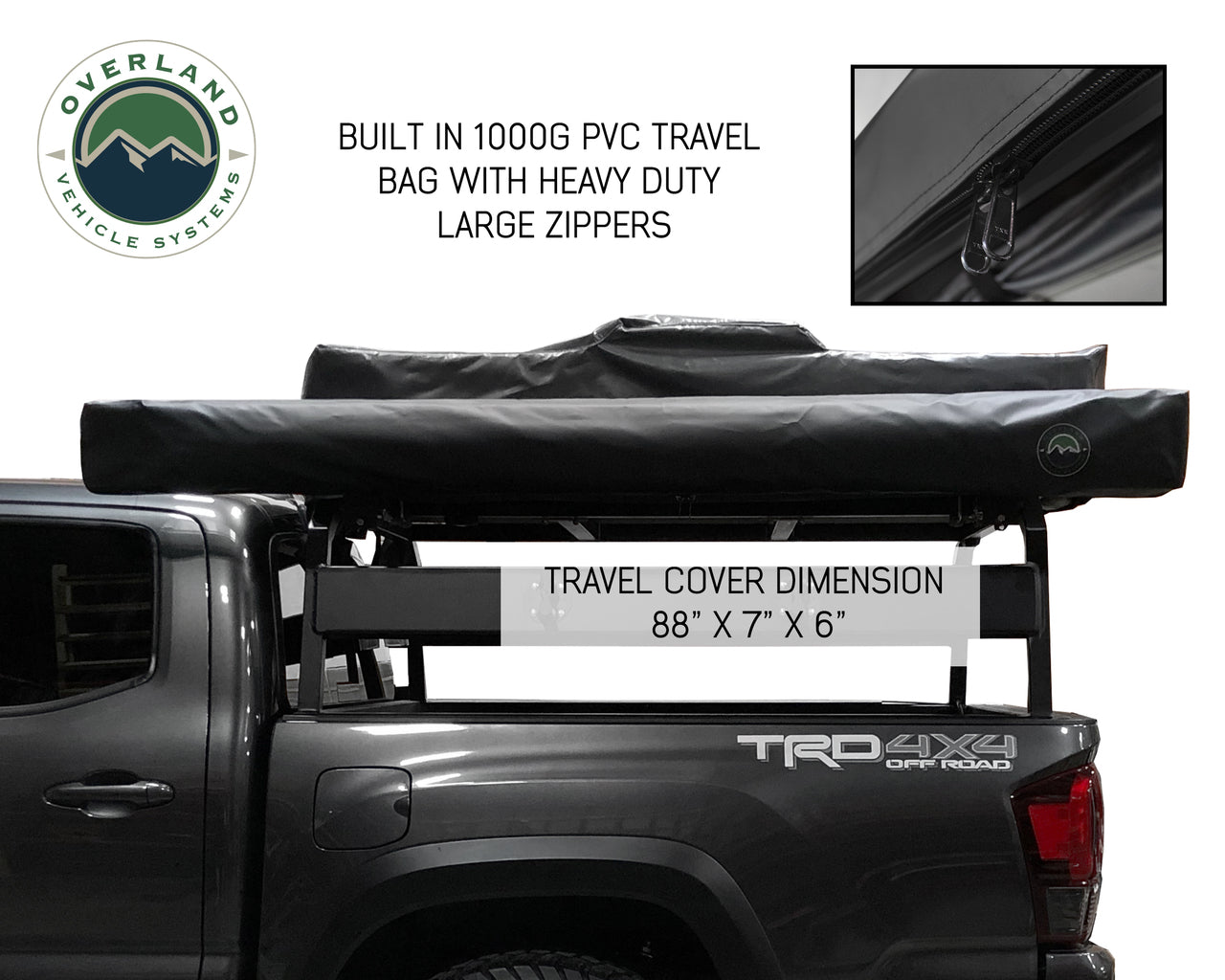 Freestanding 270 Degree Awnings For Mid - High Roofline Vans Driver side Overland Vehicle Systems