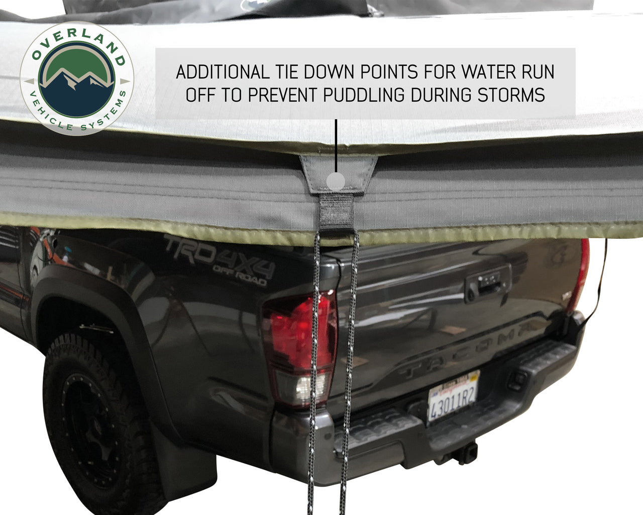 Freestanding 270 Degree Awnings For Mid - High Roofline Vans Driver side Overland Vehicle Systems