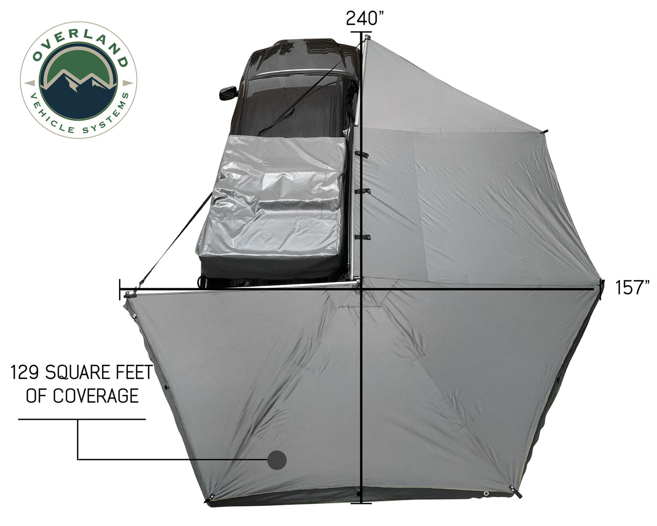 Freestanding 270 Degree Awnings For Mid - High Roofline Vans Overland Vehicle Systems