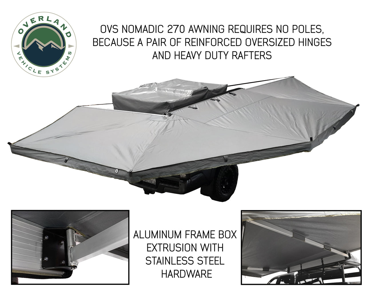 Freestanding 270 Degree Awnings For Mid - High Roofline Vans Overland Vehicle Systems