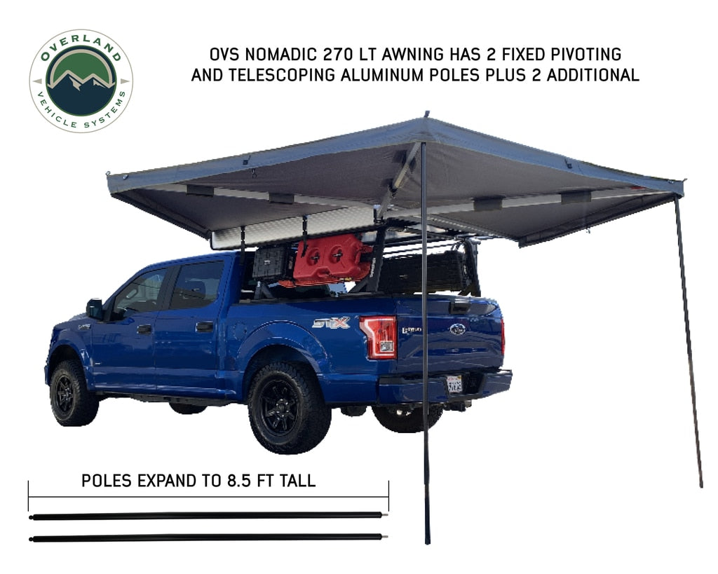 270 Degree Awning Free Standing - Nomadic 270 LT - Dark Gray Overland Vehicle Systems