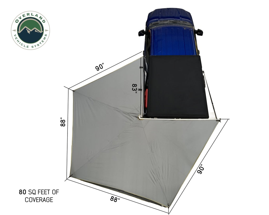 270 Degree Awning Free Standing - Nomadic 270 LT - Dark Gray Overland Vehicle Systems