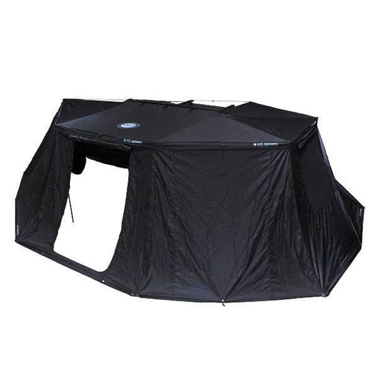 XD Nomadic 270 - Awning Wall 1 W/Black Out, Driver Side, Black Body, Black Trim W/Storage Bag Overland Vehicle Systems