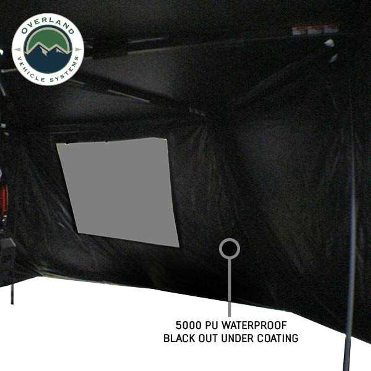 XD Nomadic 270 - Awning, Lights, Black Out, Wall Kit, Passenger Side, Black Body, Black Trim and Black Travel Cover Overland Vehicle Systems