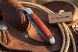Redsaddle Folding Knife 7" Handmade Damascus Steel Pocket Knife