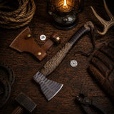 20” HAMMERED HAND FORGED CARBON STEEL HANDMADE HUNTING VIKING TOMAHAWK HATCHET AXE