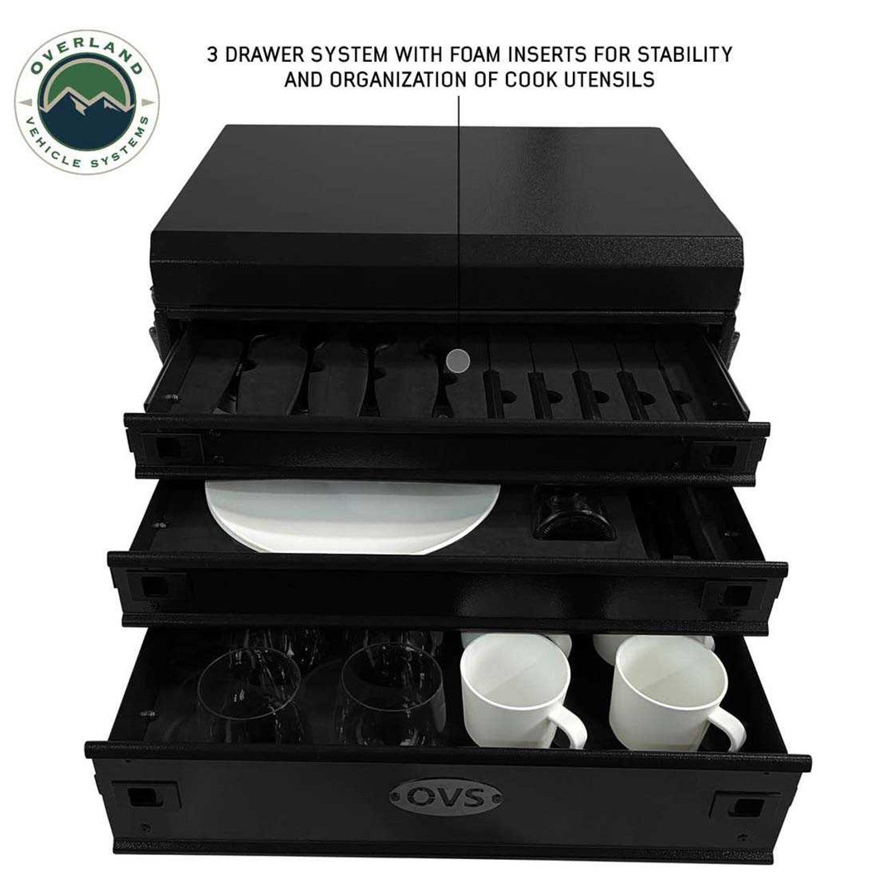 Kitchen Kit - 39 Piece Utensil, Aluminum Storage Box With Custom Cut Foam Overland Vehicle Systems