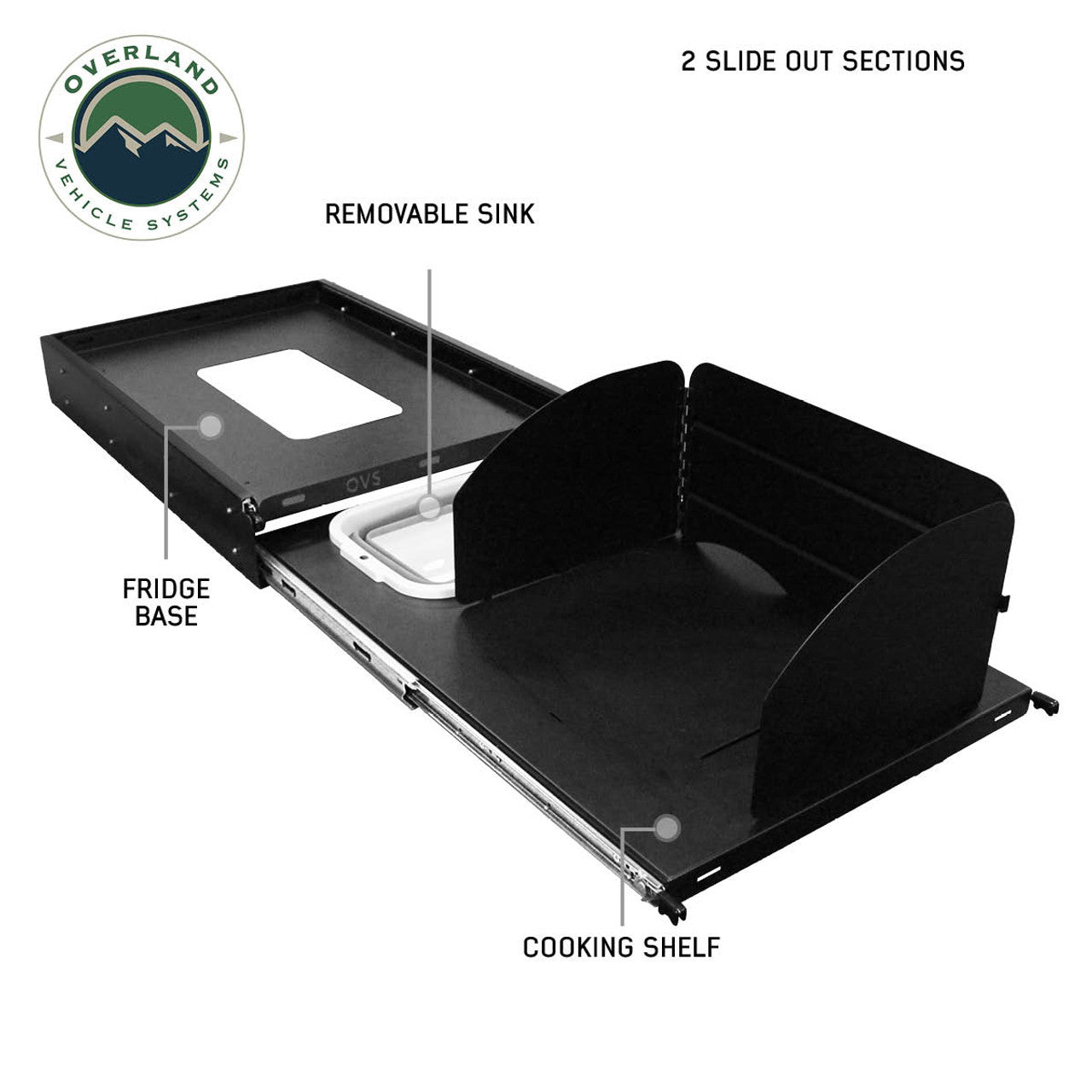 Large Refrigerator Tray and Sink Organizer Overland Vehicle Systems