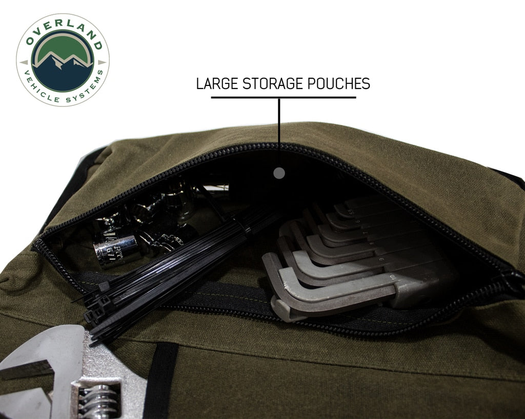 Rolled General Tool Storage Bag - Waxed Canvas Overland Vehicle Systems