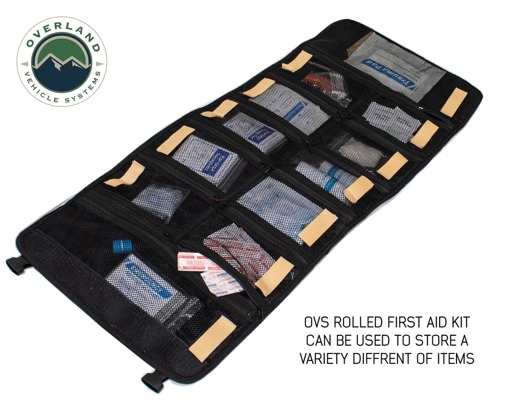 Rolled Bag First Aid - Waxed Canvas First Aid Bag for Car Overland Vehicle Systems