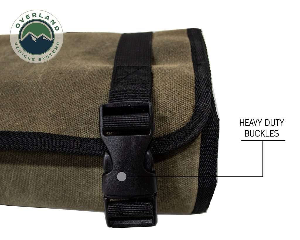 Rolled Bag First Aid - Waxed Canvas First Aid Bag for Car Overland Vehicle Systems