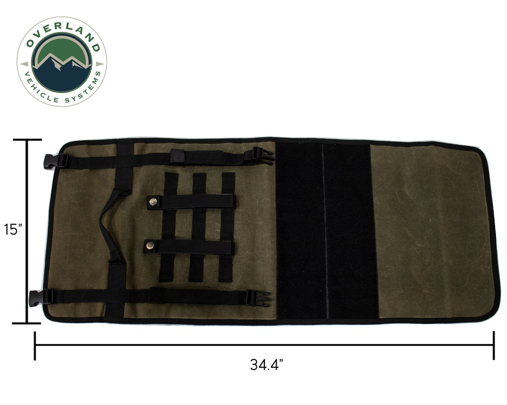 Rolled Bag First Aid - Waxed Canvas First Aid Bag for Car Overland Vehicle Systems