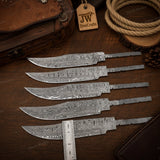Rangehand Blade Blank Set 9" Handmade Damascus Full Tang Blank