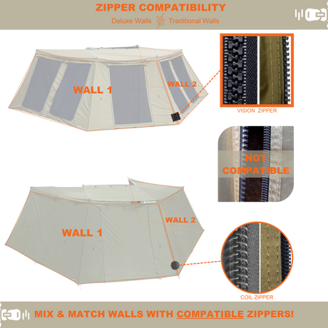 CO-Peregrine 270 Left Deluxe Wall Set (W1+W2 Fits 5 Arm Awnings)