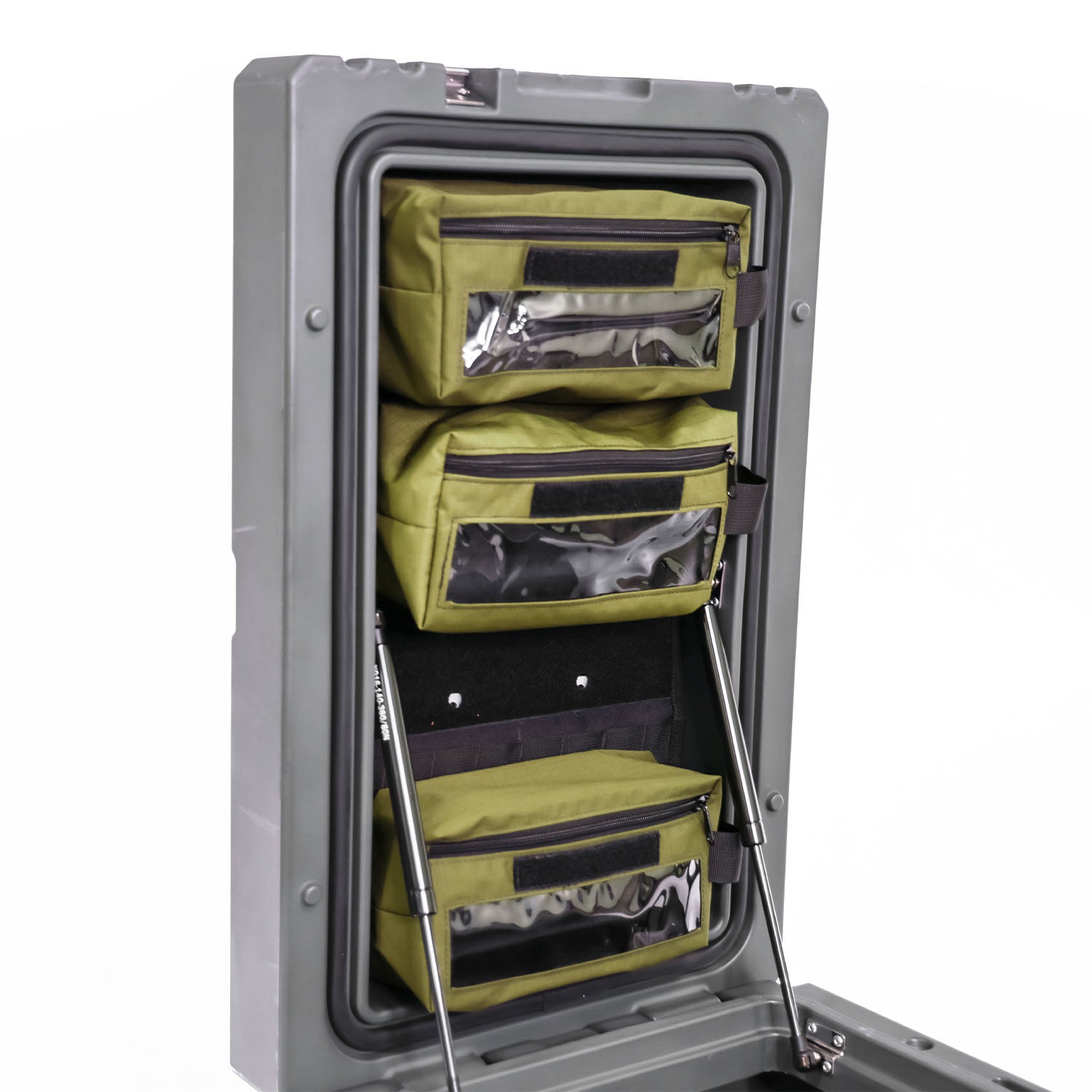 Up-Cycled 90L Organizing Kit Panel + Three Pouches (Fits 90L Lid)